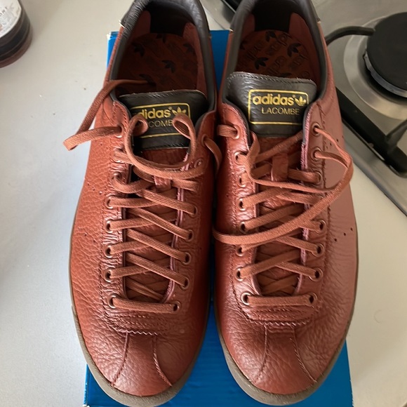 Men's Adidas Leather Lacombe - Red Wood / Gum / Night Brown - 11M - Picture 5 of 7